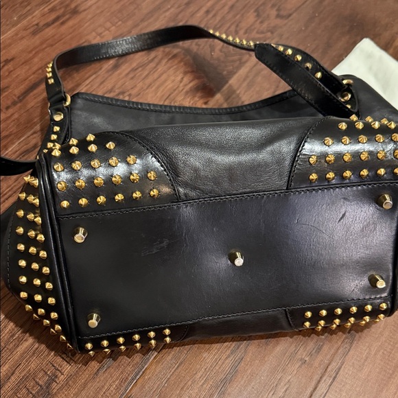 Burberry Black and Gold Studded Shoulder Bag - Picture 6 of 6
